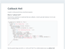 Tablet Screenshot of callbackhell.com